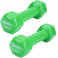 Набор виниловых шестигранных гантелей для фитнеса Voitto 1,5 кг (2шт)
